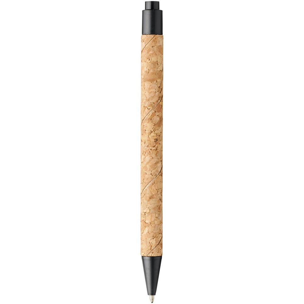 Midar balpen van kurk en tarwestro (zwarte inkt)