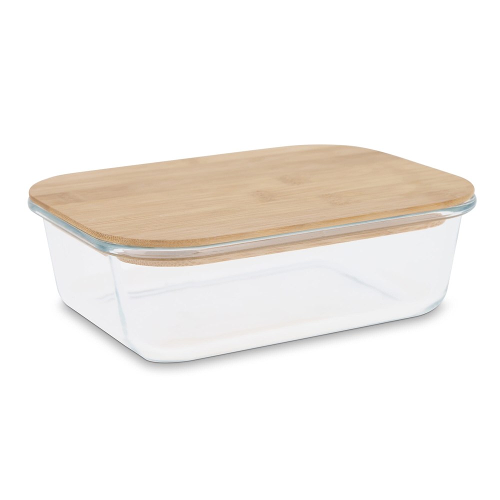 Lunchbox glas met bamboe deksel